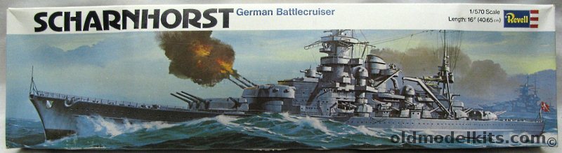 Revell 1/570 Scharnhorst German WWII Battle Cruiser, H402 plastic model kit